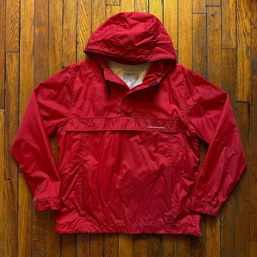 Carhartt WIP Anorak Windbreaker Jacket Men Large Red.